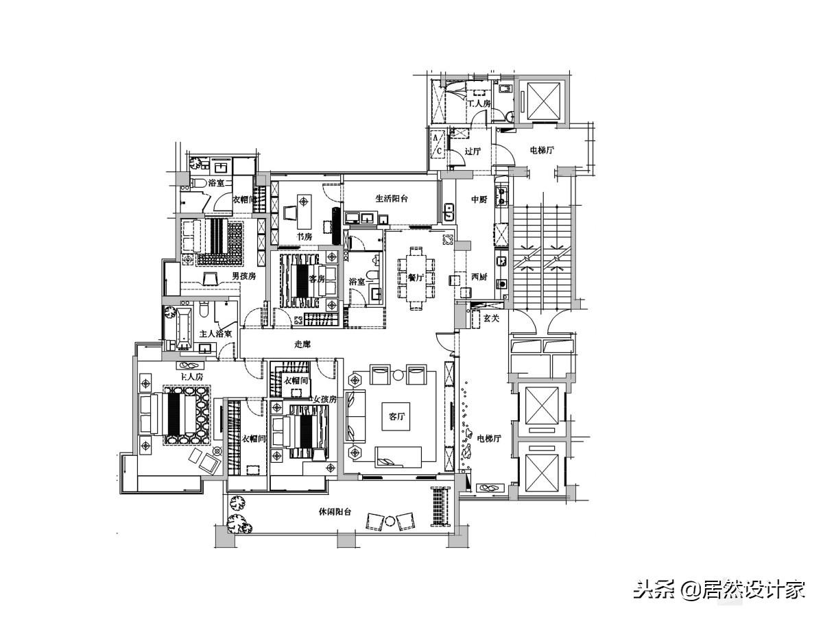 185㎡新中式風(fēng)格裝修，即有國風(fēng)韻味，又有現(xiàn)代潮流